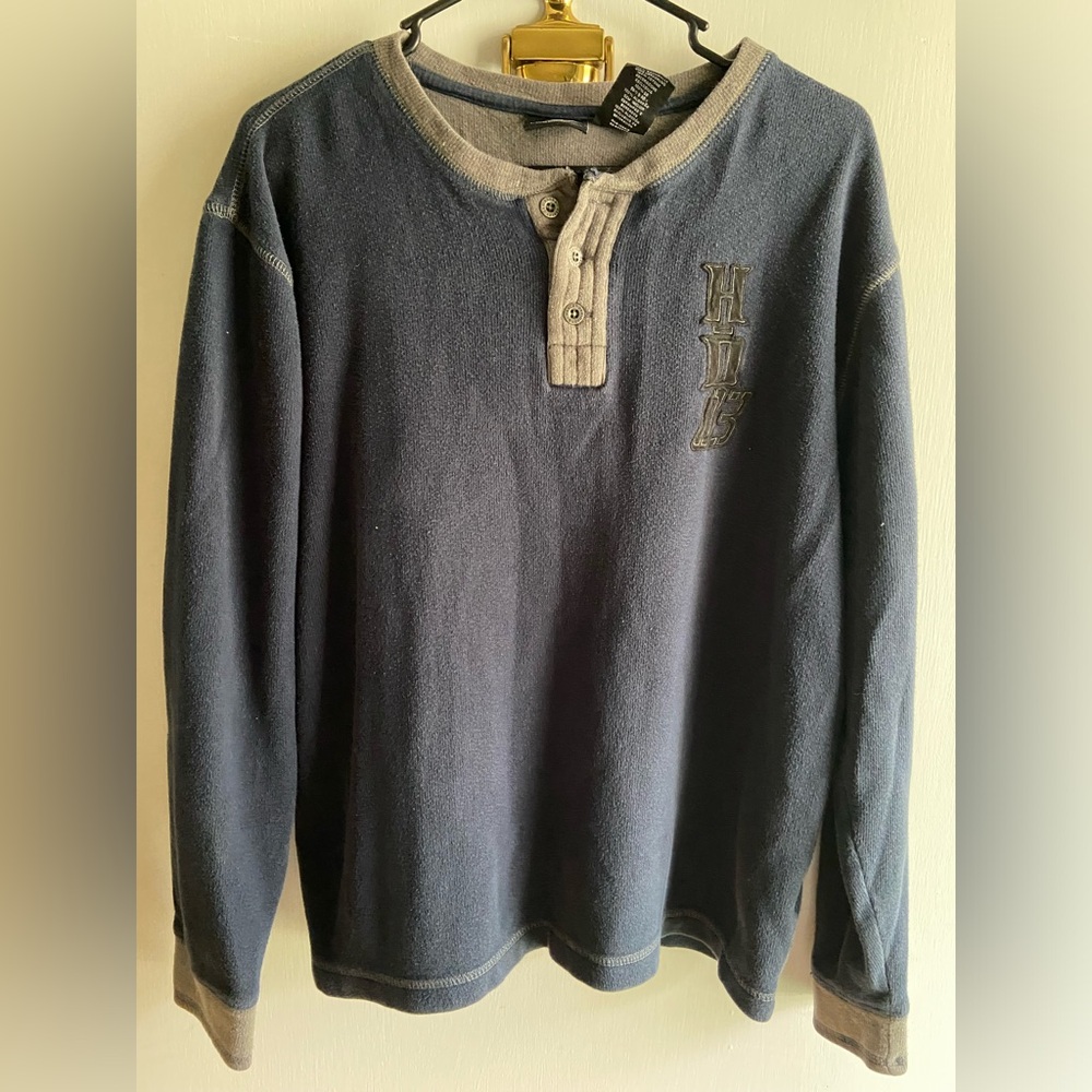 Harley-Davidson Dark Blue and Gray Crewneck Sweater